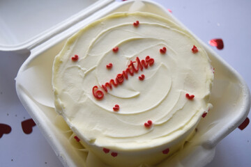 Bento cake with hearts 6 months