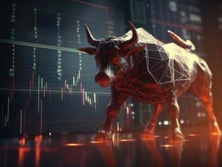 Lavender stock market charts going up bull bullish concept, finance financial bank crypto investment growth background pattern with copy space for design 