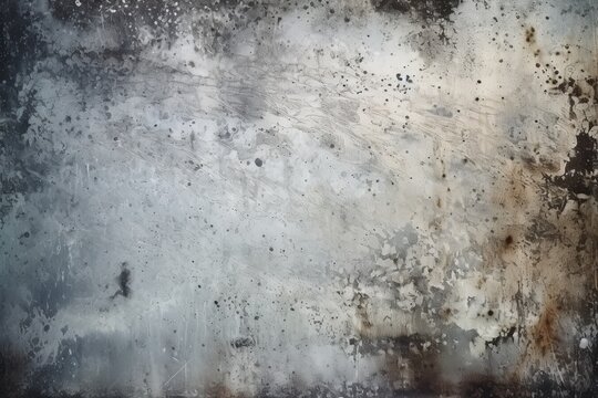 Silver dust and scratches design. Aged photo editor layer grunge abstract background