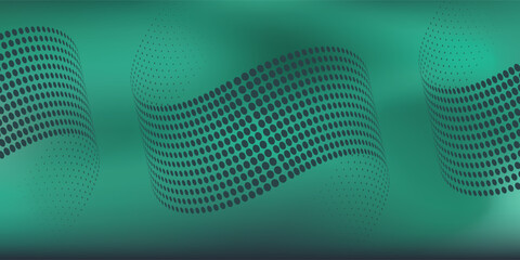 Wave abstract geometric stripe glowing lines on dark green background for poster, web, landing, page, cover, greeting, card, promotion, Eps 10, modern.