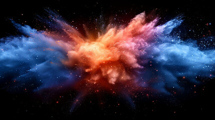 Obraz premium Cosmic Dust Explosion in Deep Space Nebula