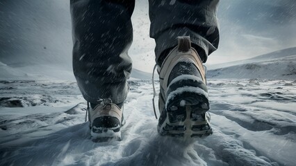 Shoes in the Icy Wilderness