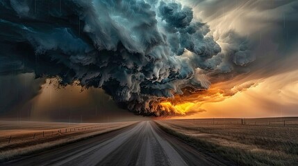 Approaching Tempest - Storm Chasing Adventure - Menacing Cloud Formation