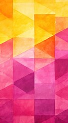 Magenta and yellow pastel colored simple geometric pattern, colorful expressionism with copy space background, child's drawing, sketch 