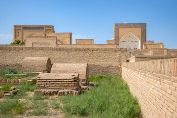 On the territory of the ancient city of the dead, Chor Bakr. The surroundings of Bukhara. Sumitan, Uzbekistan