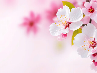 cherry blossom background with copy space for your text or image