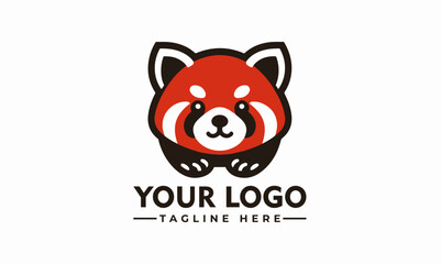 Red Panda vector logo vector RedPanda Minimalis logo for Small Business Branding Identity red panda, animal, logo, red, vector, illustration, symbol, icon, design, isolated, sign, background, graphic,