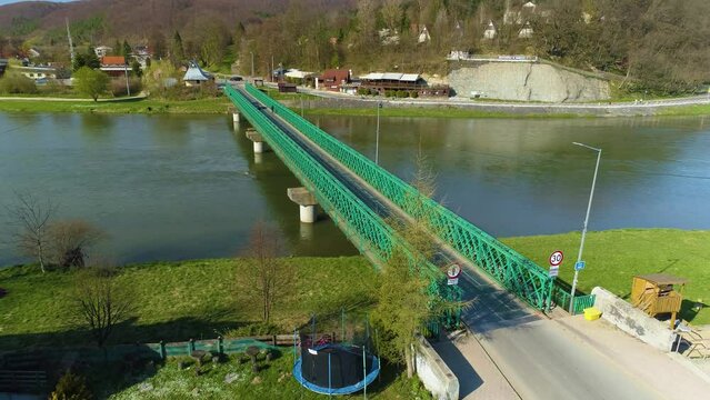 Bialogorski Bridge Sanok River San Aerial View Poland