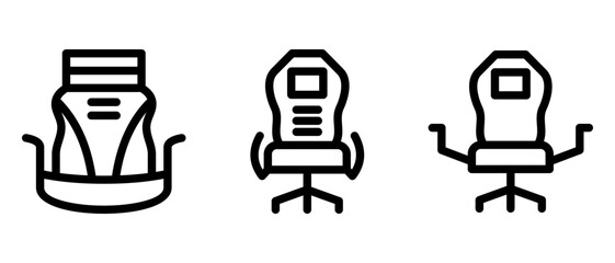 gaming chair icon or logo isolated sign symbol vector illustration - high quality black style vector icons
