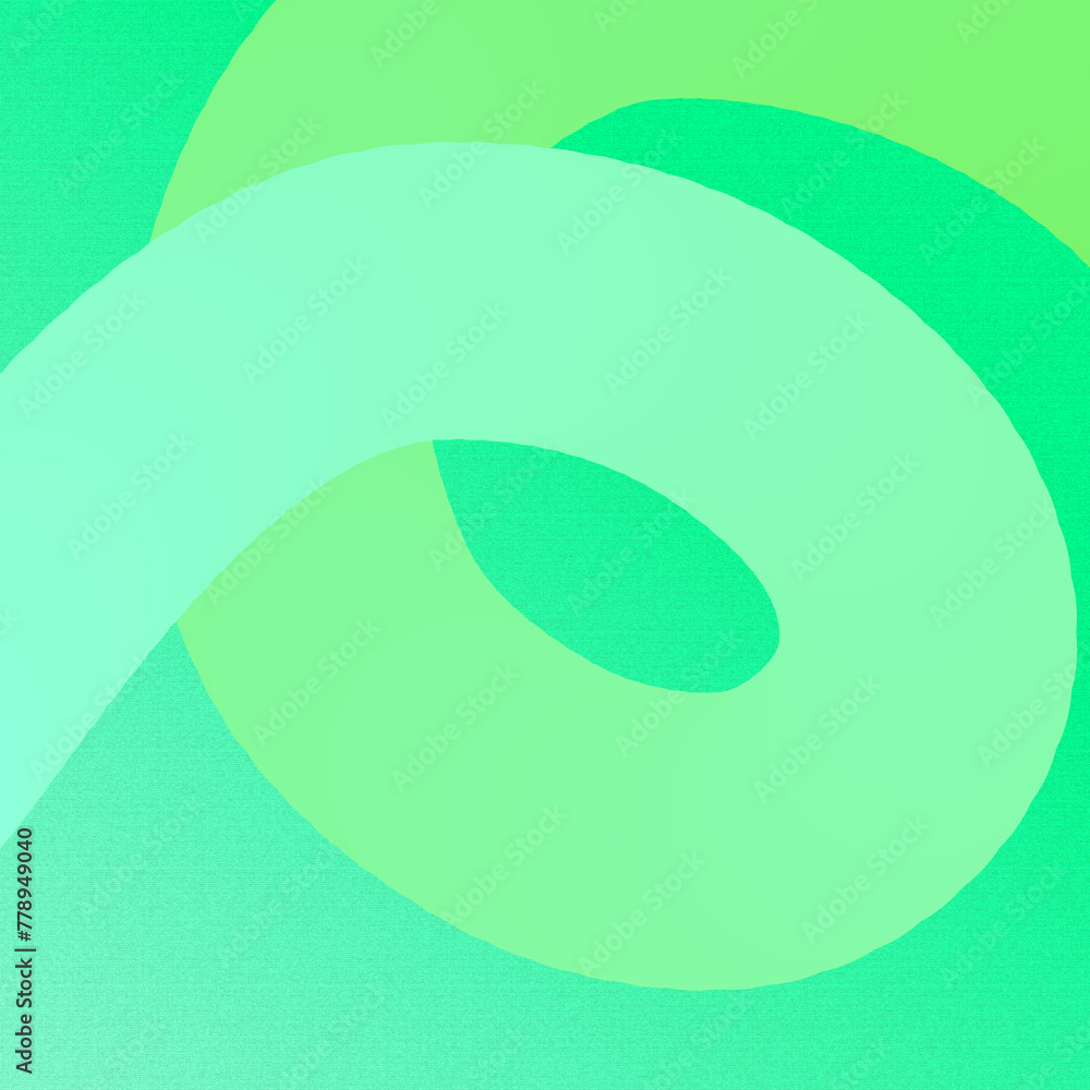 Poster green abstract minimalist background with gradient and curved figure in bauhaus style.