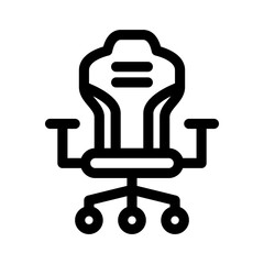 gaming chair icon or logo isolated sign symbol vector illustration - high quality black style vector icons
