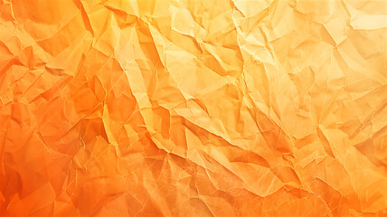 Crumpled orange paper, Abstract orange texture background