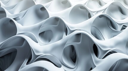 Abstract 3d rendering of wavy surface Creative background design