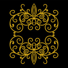 Vintage border design ornament wedding decoration