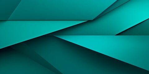 Teal abstract color paper geometry composition background with blank copy space for design geometric pattern 