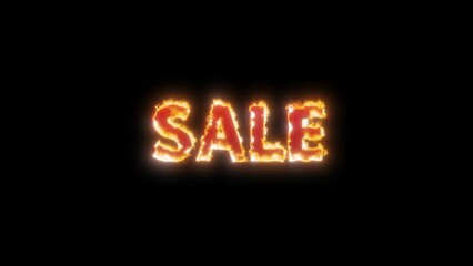 red sale text animation