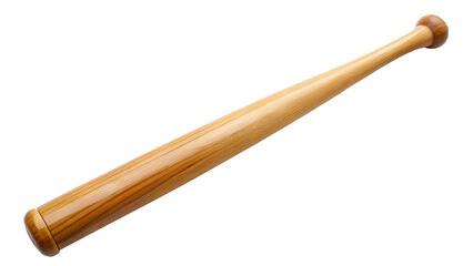 Wooden baseball bat isolated on transparent background.