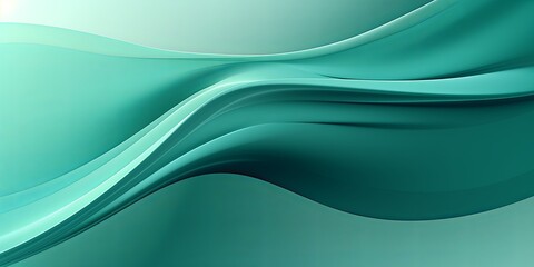 Teal fuzz abstract background, in the style of abstraction creation, stimwave, precisionist lines with copy space wave wavy curve fluid design - obrazy, fototapety, plakaty