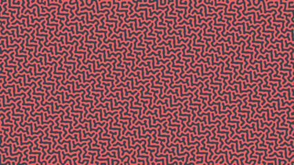 Angled Tangled Lines Dynamic Pattern Vector Psychedelic Red Black Abstract Background. Unusual Intricate Oblique Structure Modern Bizarre Abstraction. Complexity Texture Acid Trip Art Illustration - 778955418