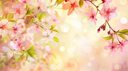 Fototapeta na wymiar spring background with sakura flowers