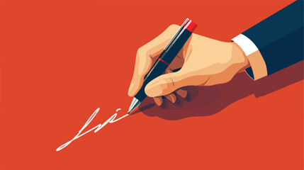 Signature line icon illustration vector graphic 2d