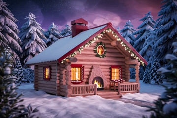 house in the snow
