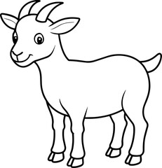 Cute Goat: A Vector Art Illustration