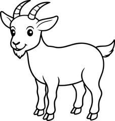 Stylized Cute Goat: A Vector Representation
