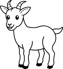 Farm Animal Vector: Cute Goat Illustration
