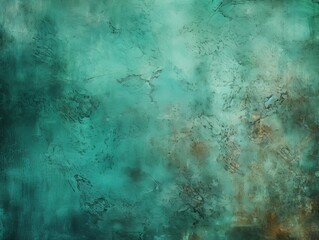 Fototapeta na wymiar Turquoise dust and scratches design. Aged photo editor layer grunge abstract background