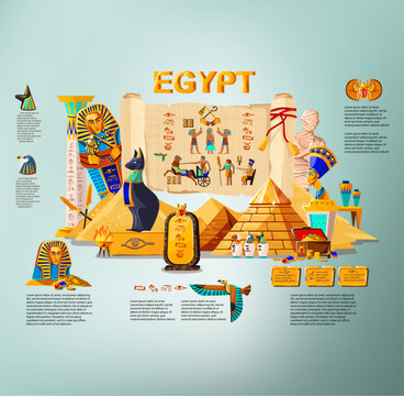 Ancient egypt infographic travel