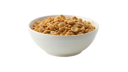 Bowl of cornflakes. Isolated on transparent background.