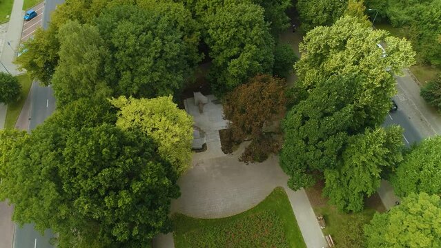 Park Waldorffa Slupsk Centrum Downtown Aerial View Poland