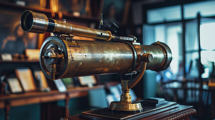 Fototapeta premium old telescope space science astronomy 
