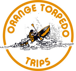 Orange torpedo - obrazy, fototapety, plakaty