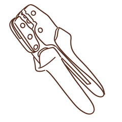 crimping pliers  illustration