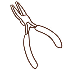 Flat nose pliers  illustration