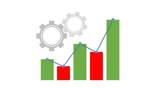 Business and Finance Graph Up. Economy business Growth And Success Arrow animation. Increasing business data market bar graph chart diagram. Economic graph up development background