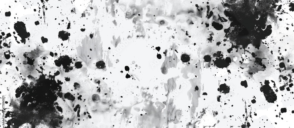 Poster a monochrome background with a waterlike pattern of black spots resembling macro photography circles