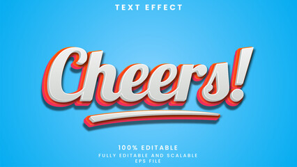 Cheers editable text effect	