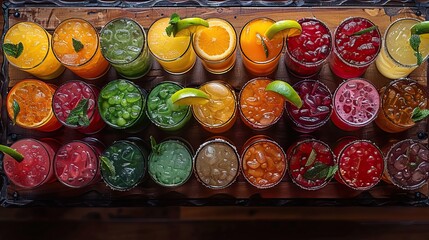 A banner showcasing a grid of 32 tantalizing margaritas, each with its own unique twist, promising refreshment and flavor in abundance.