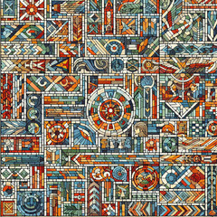 Mosaic pattern work prepared in modern style
