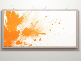 Orange and white flat digital illustration canvas with abstract graffiti and copy space for text background pattern 