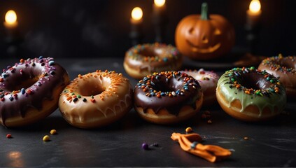 Heavily_decorated_collection_of_donuts_halloween_theme