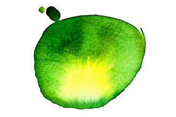 Watercolour green, yellow colour abstract background. 
