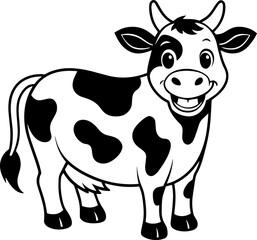 Vector Design of a Cute Cow