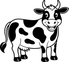 Detailed Cute Cow Vector Artwork