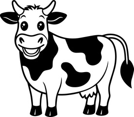 Animated Cute Cow in Vector Format