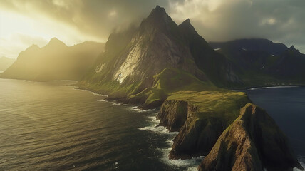 Iceland Seashore in Windy Day