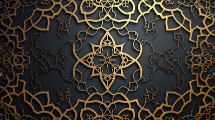 Islamic Luxury background with gold mandala ornament. Vector illustration